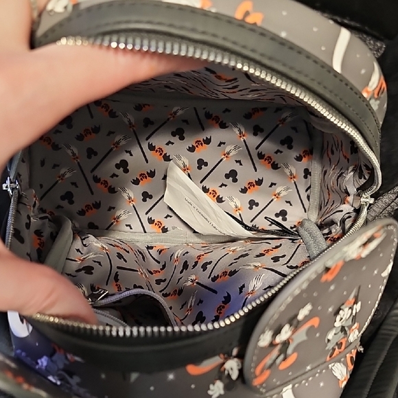 Loungefly Disney Mickey Mouse Gray Backpack - Picture 6 of 7